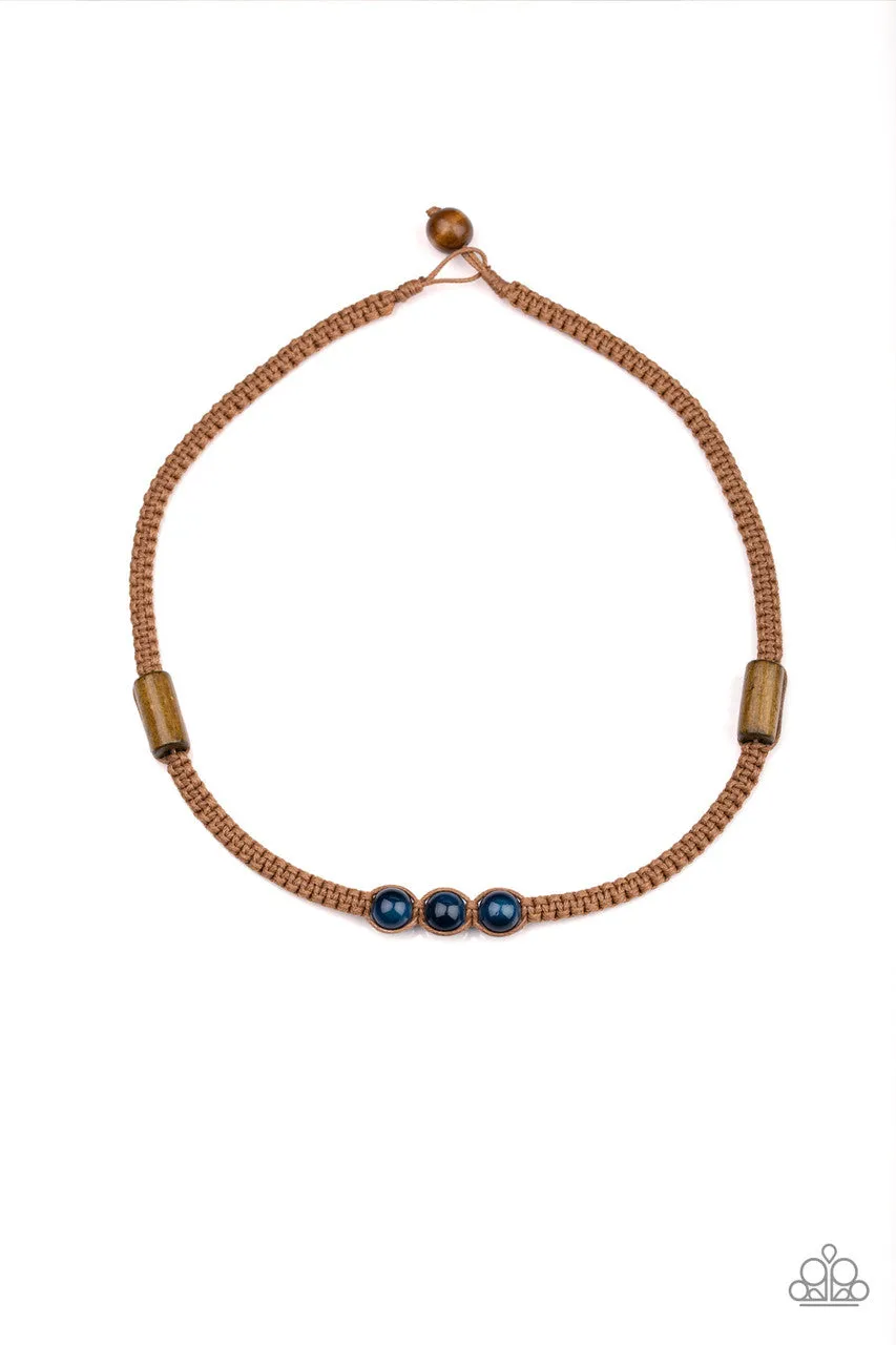 Honolulu Hustler Blue Paparazzi Choker Necklace