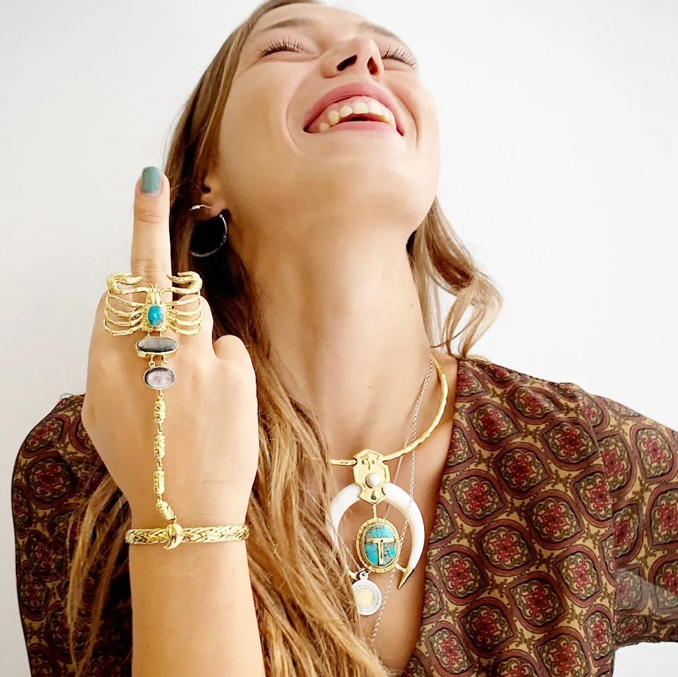 Horn Of Abundance Scarab Pendant