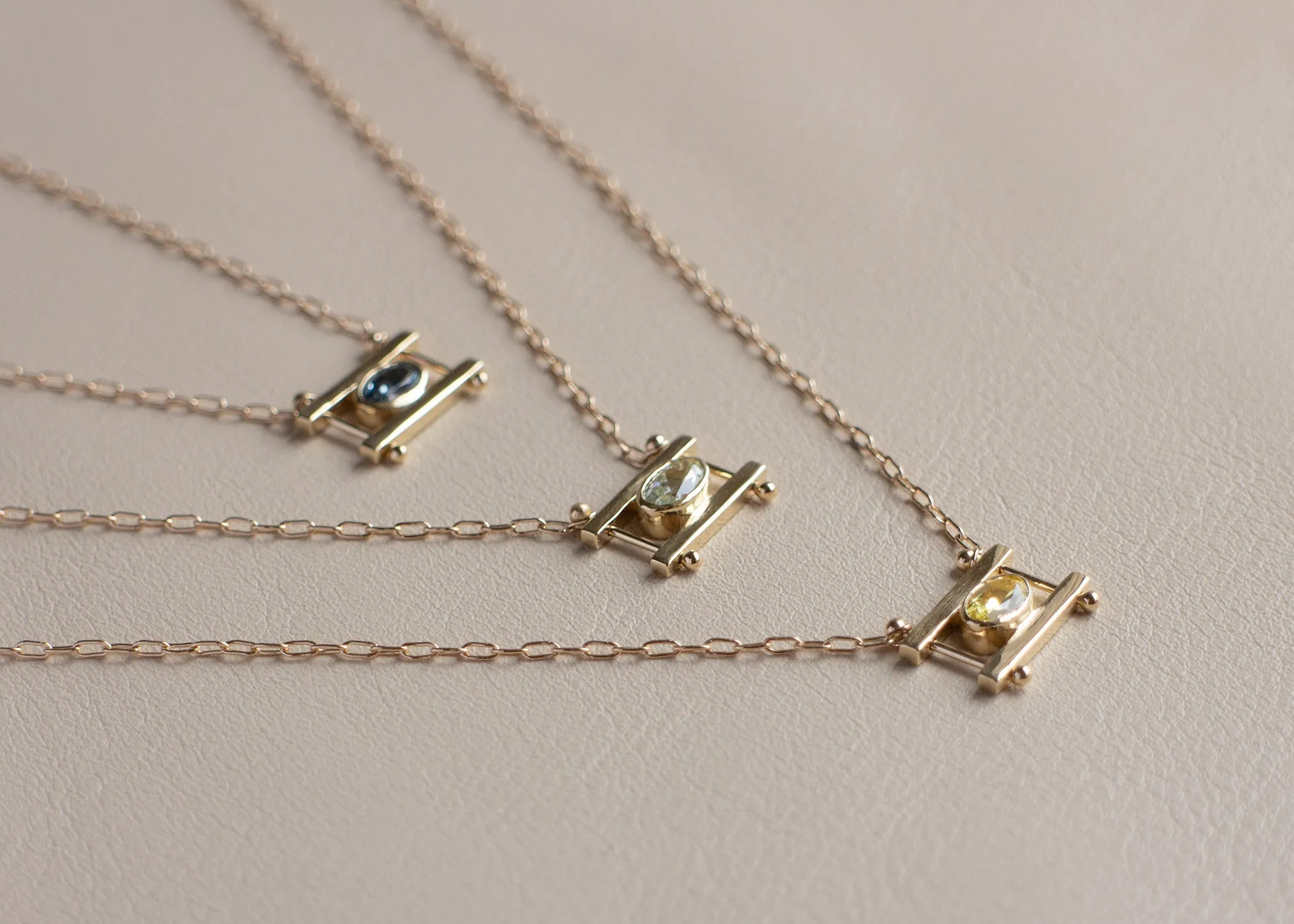 In Stock | Indigo Blue Sapphire Oval Kiyo Necklace