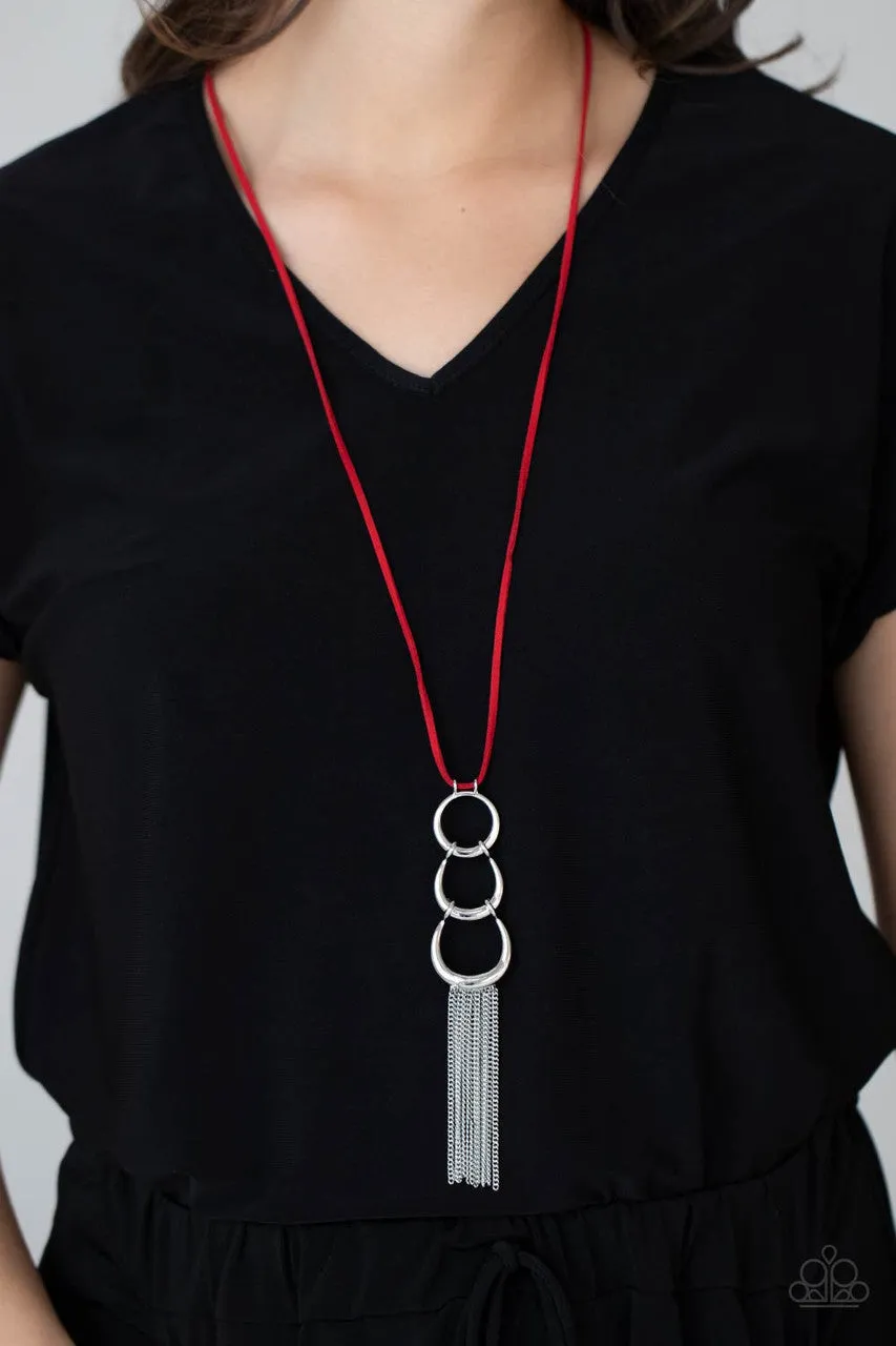 Industrial Conquest Red Paparazzi Necklace