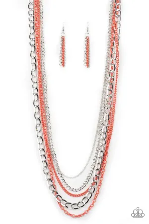 Industrial Vibrance Orange Paparazzi Necklace
