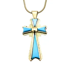 Inlaid Cross Pendant