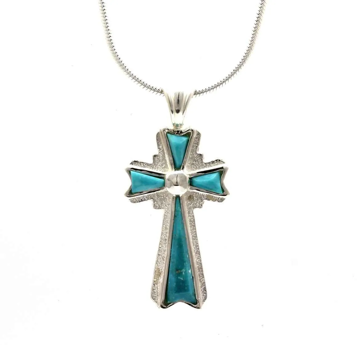 Inlay Cross Pendant