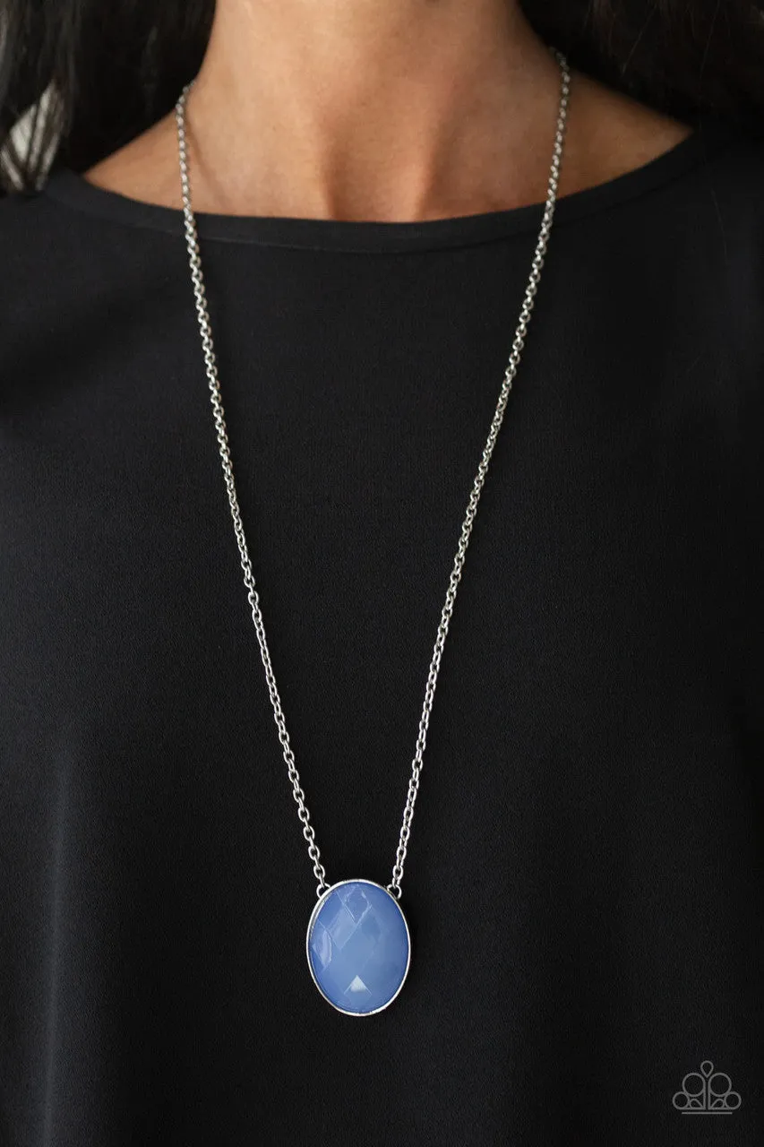 Intensely Illuminated Blue Paparazzi Necklace