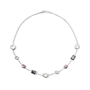 IPPOLITA Rock Candy Short Mixed-Cut Station Necklace in Sabbia