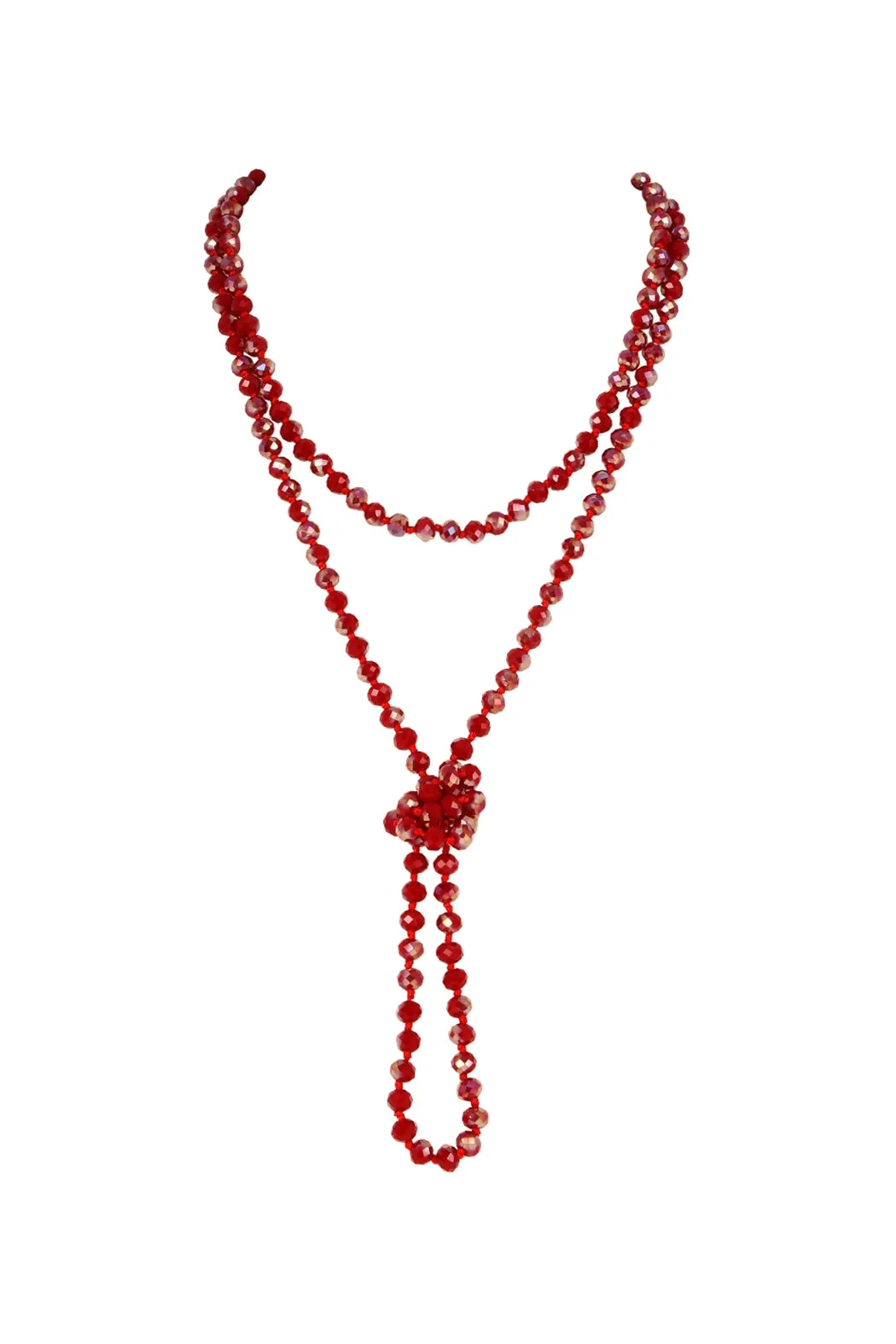 Iridescent Longline Hand Knotted Necklace - Pack of 6