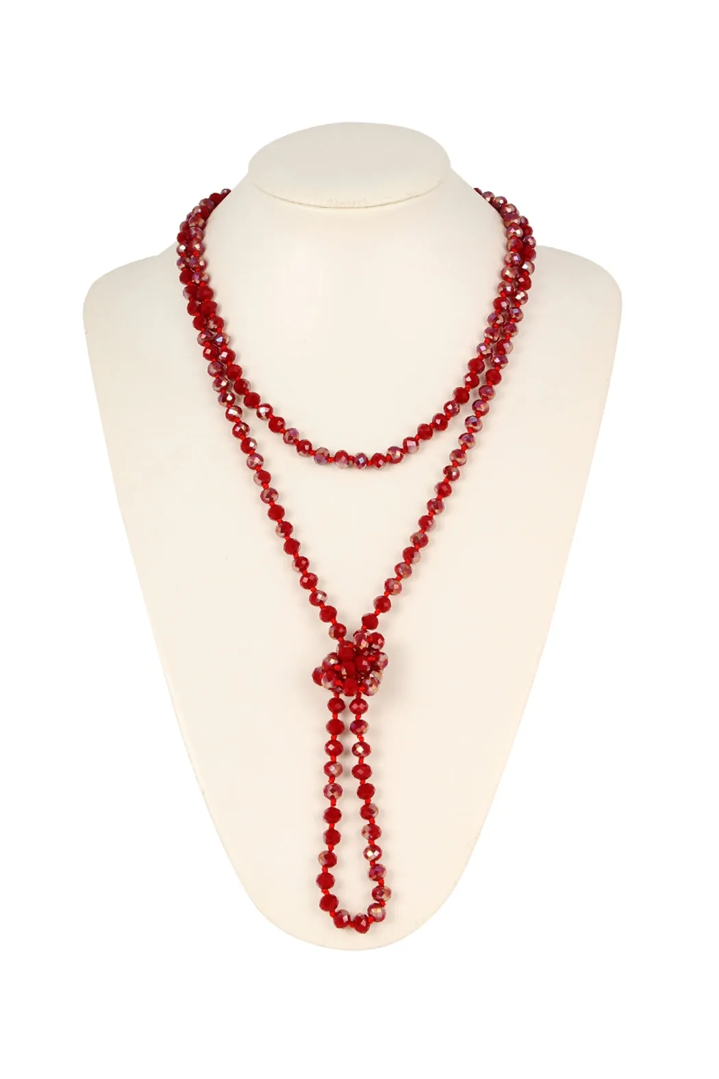 Iridescent Longline Hand Knotted Necklace - Pack of 6