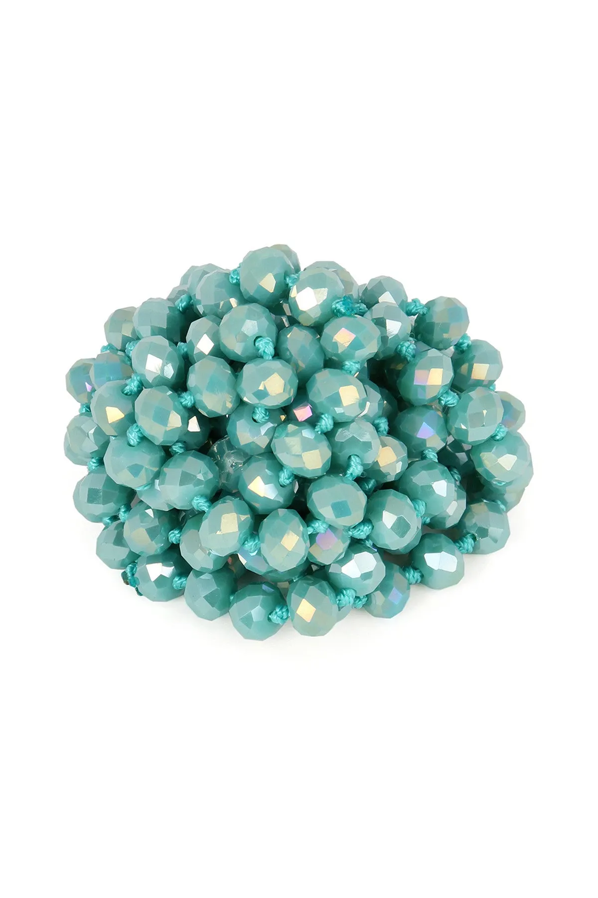 Iridescent Turquoise Longline Hand Knotted Necklace - Pack of 6