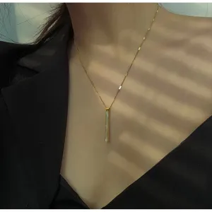 Ivy 18K Stainless Steel Bar Necklace