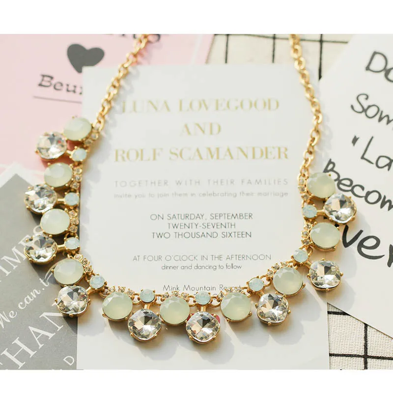 J Crew Beautiful Crystal and Stone Necklace