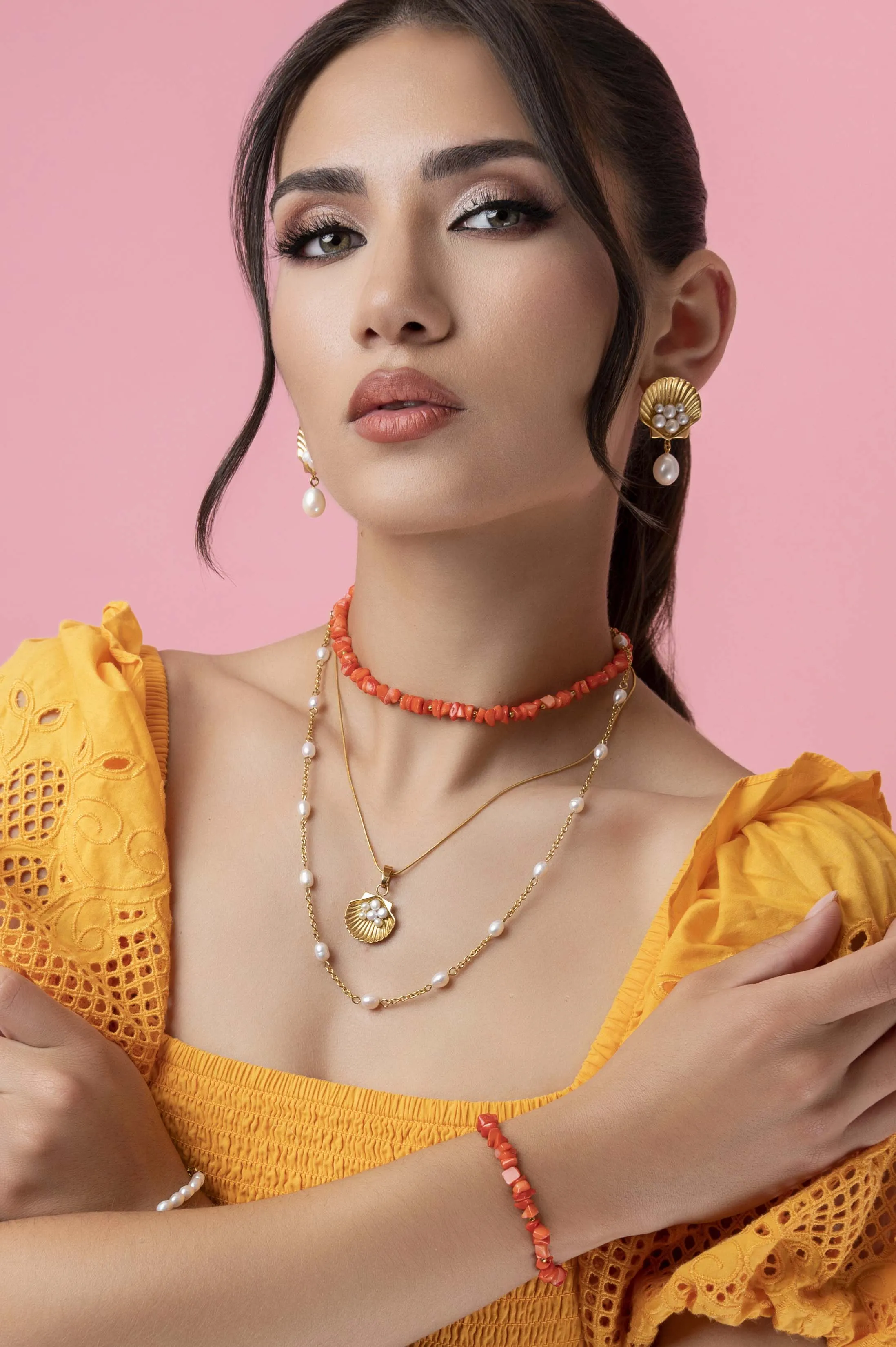 Jacqui's Coral Shell Necklace