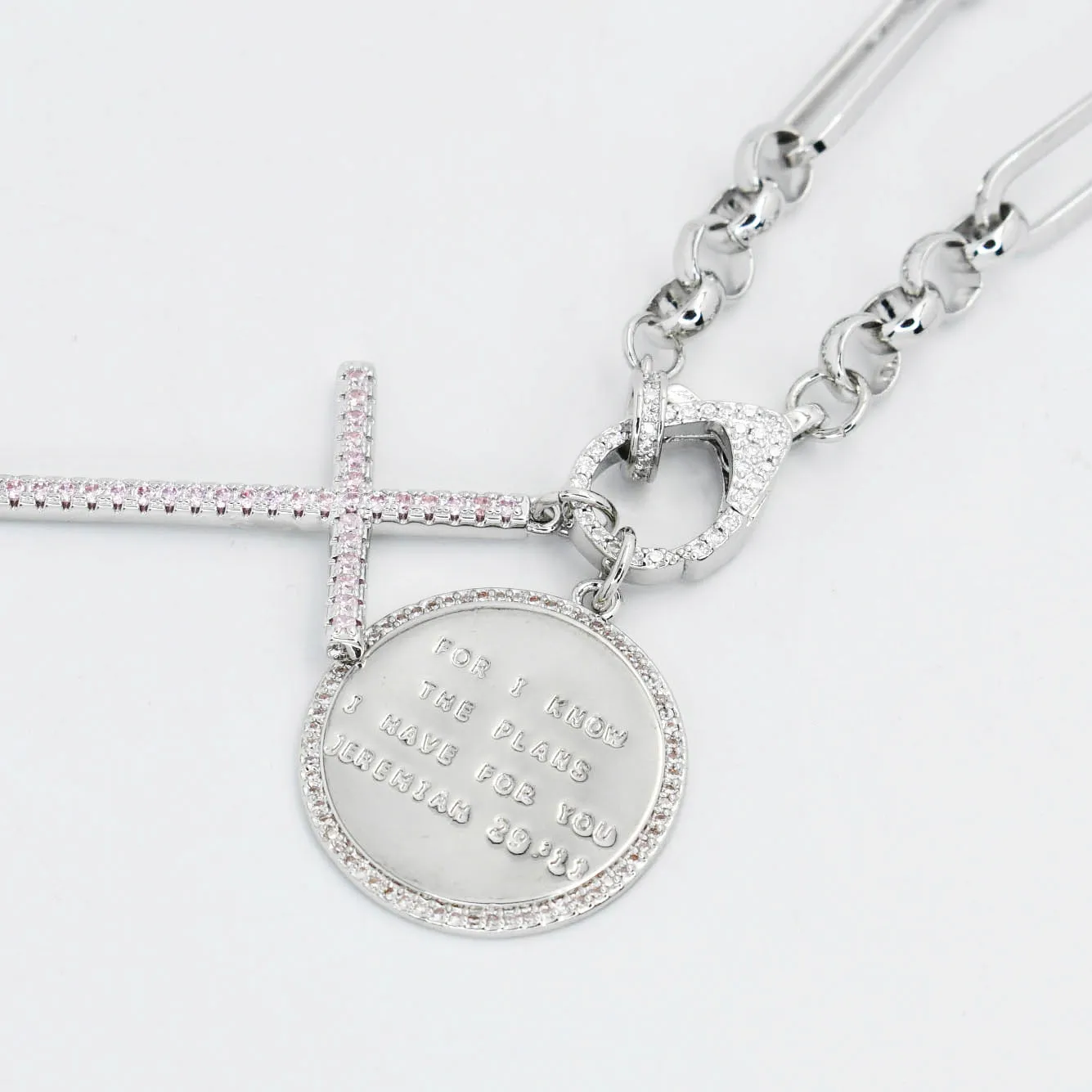 Jeremiah 29:11 with Cross Silver