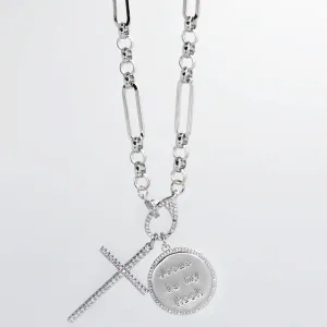 Jesus is my Rock Silver Necklace I-37
