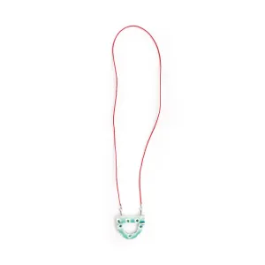 Jill Birschbach Teal Arch Ceramic Necklace