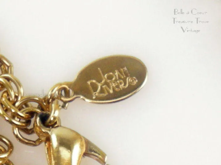 Joan Rivers Moon & Star Charm Pendant Necklace Elephant Clover Bee Charms