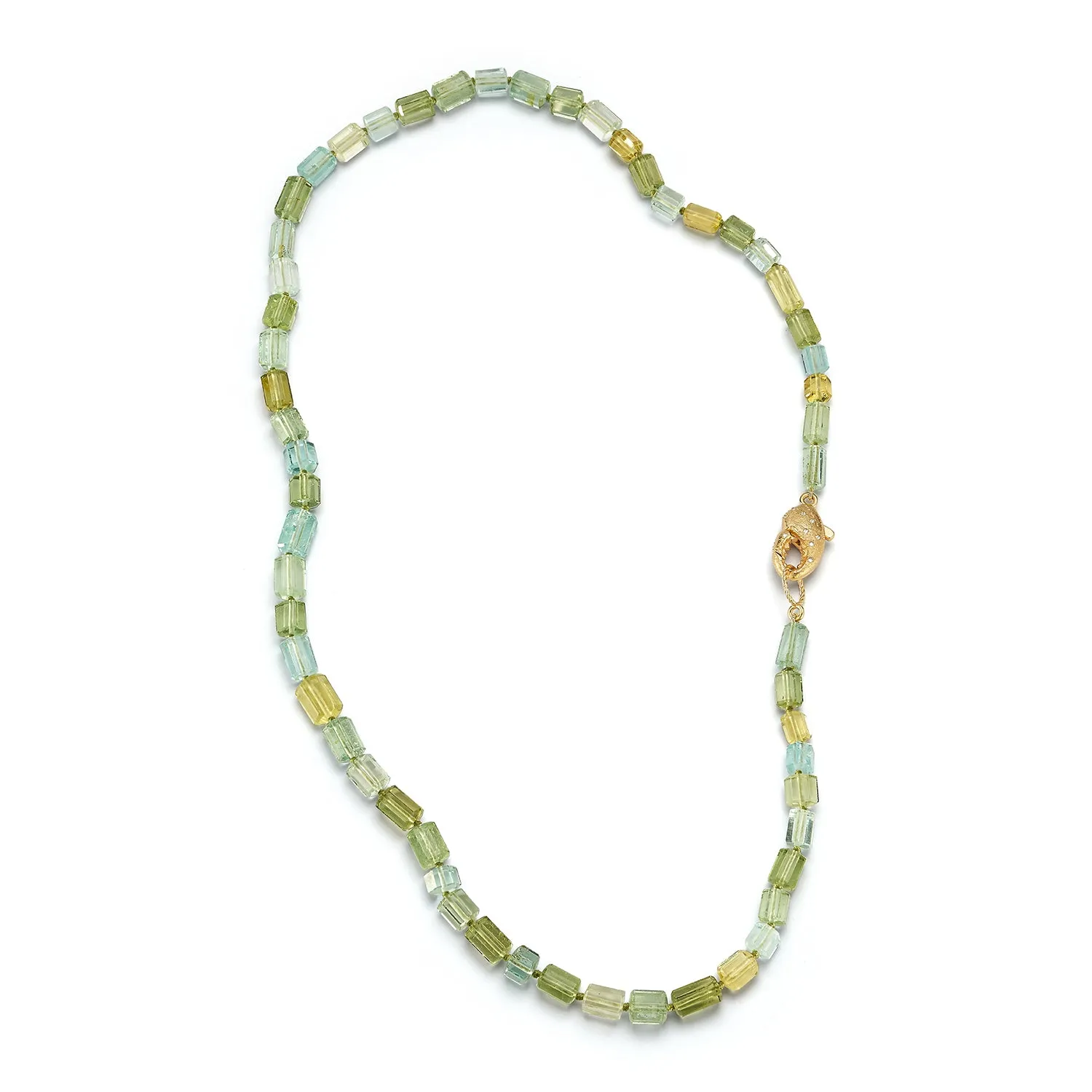 Jumbo Lobster Clasp Beryl Necklace