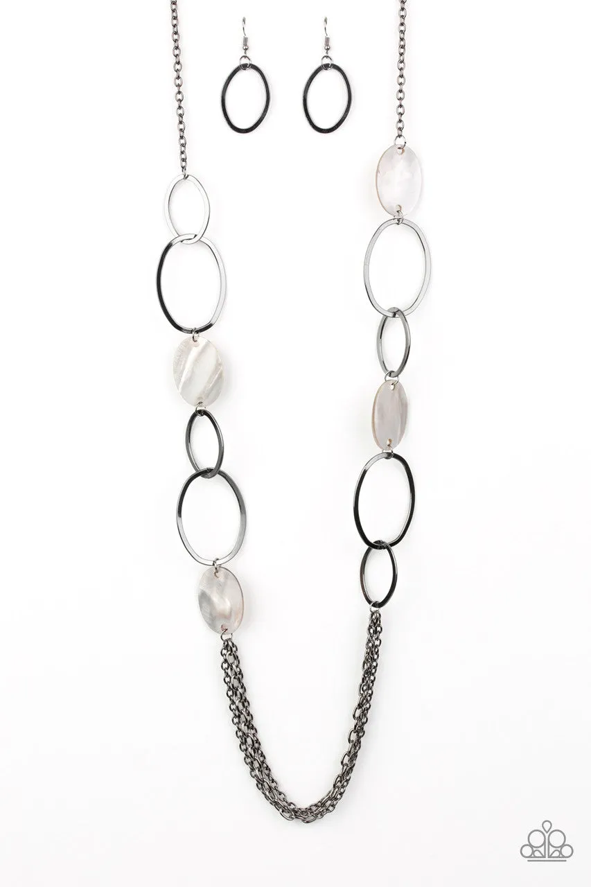 Kaleidoscope Coasts Black Paparazzi Necklace