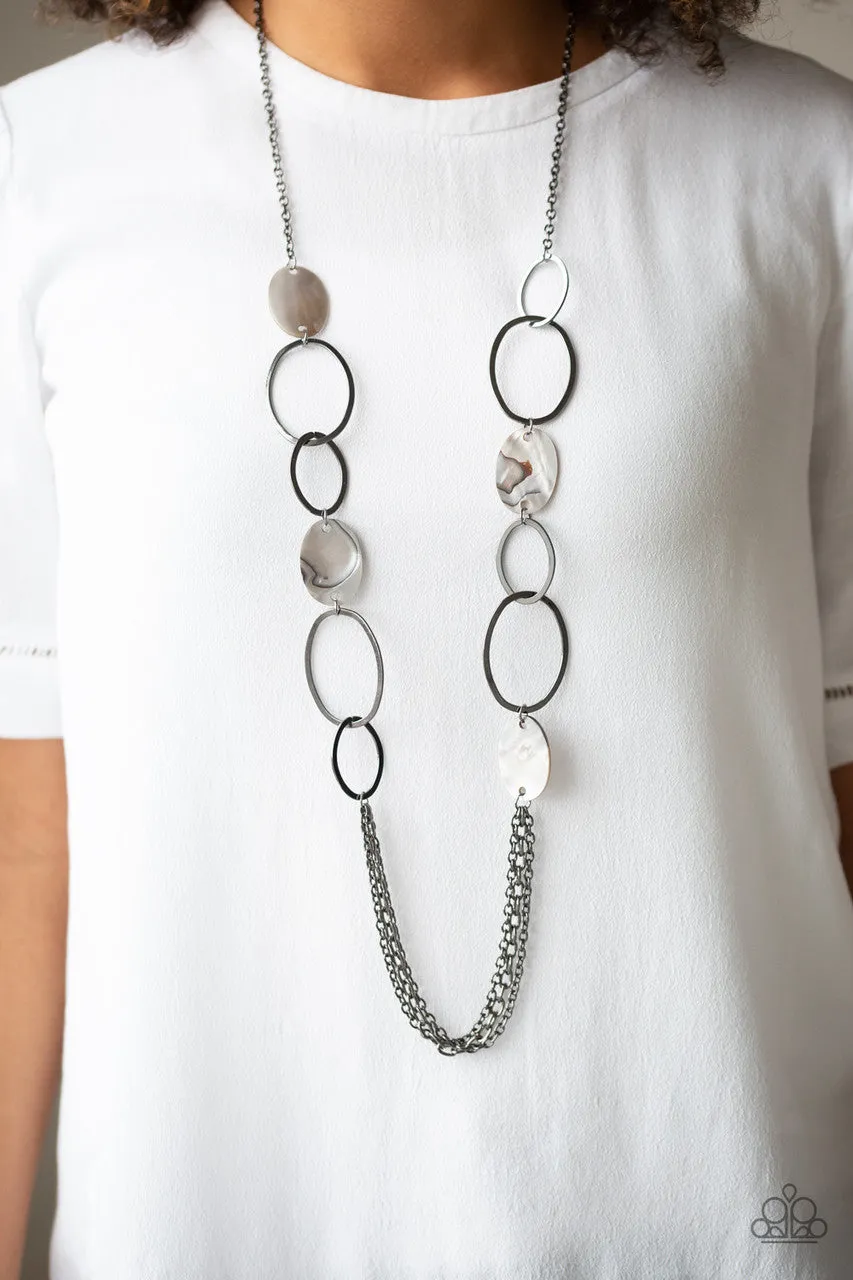 Kaleidoscope Coasts Black Paparazzi Necklace