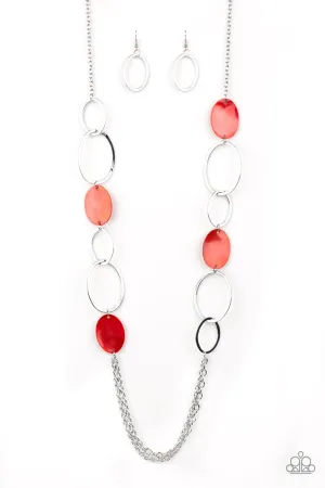 Kaleidoscope Coasts Red Paparazzi Necklace