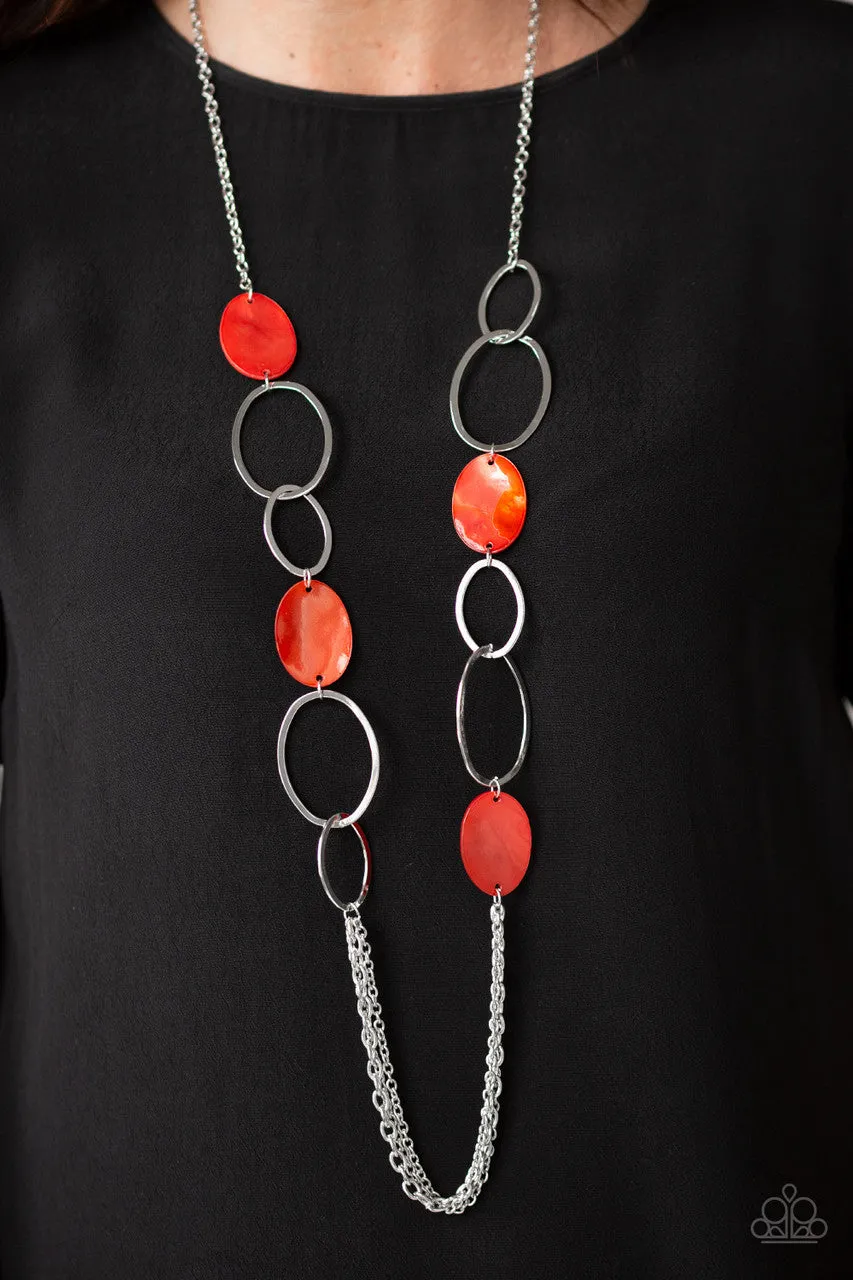 Kaleidoscope Coasts Red Paparazzi Necklace