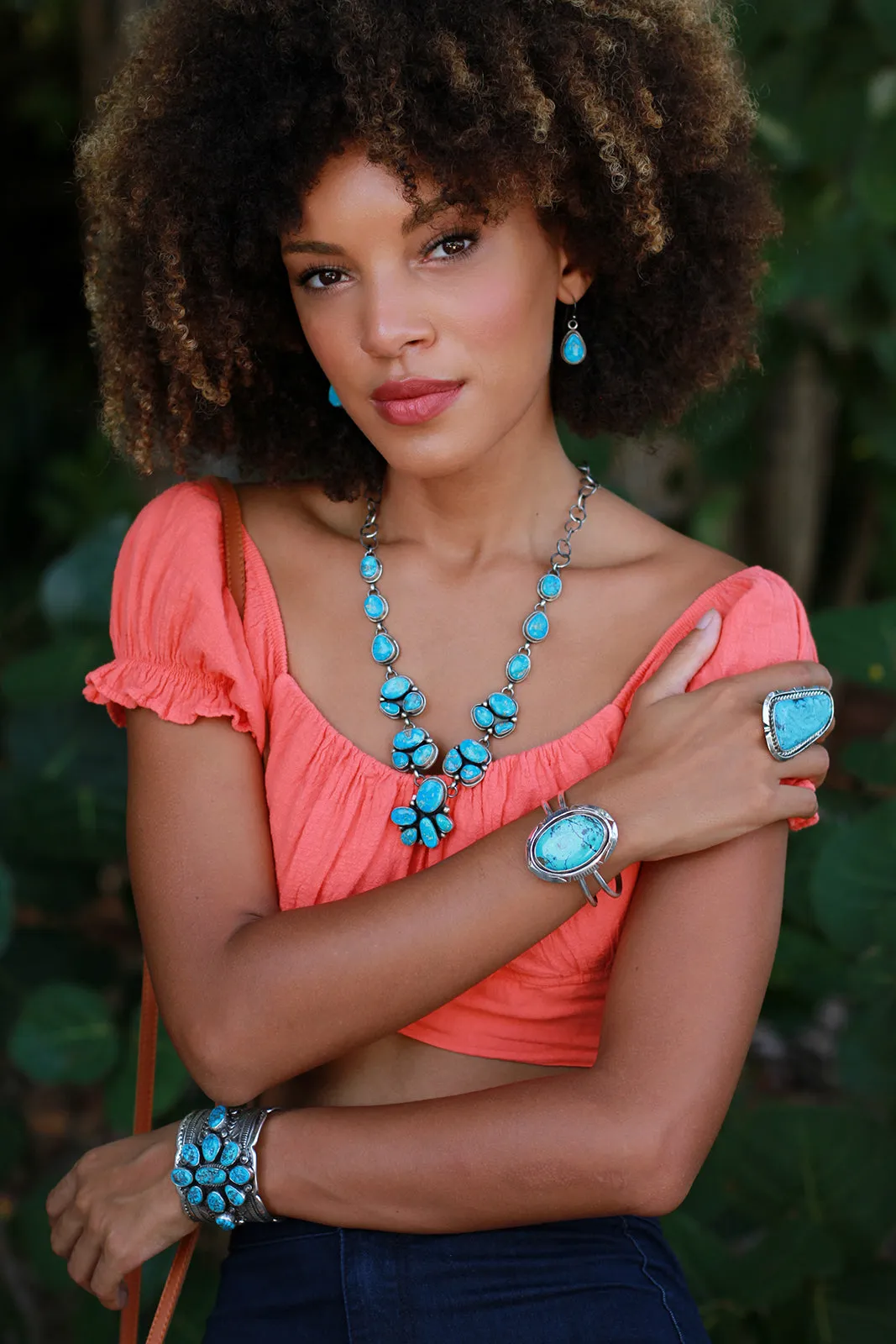 Kathleen Chavez Blue Bird Turquoise Necklace Set