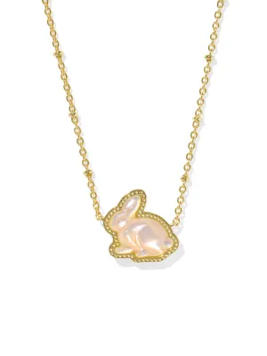 Kendra Scott Bunny Short Pendant Necklace - Gold & Taupe MOP