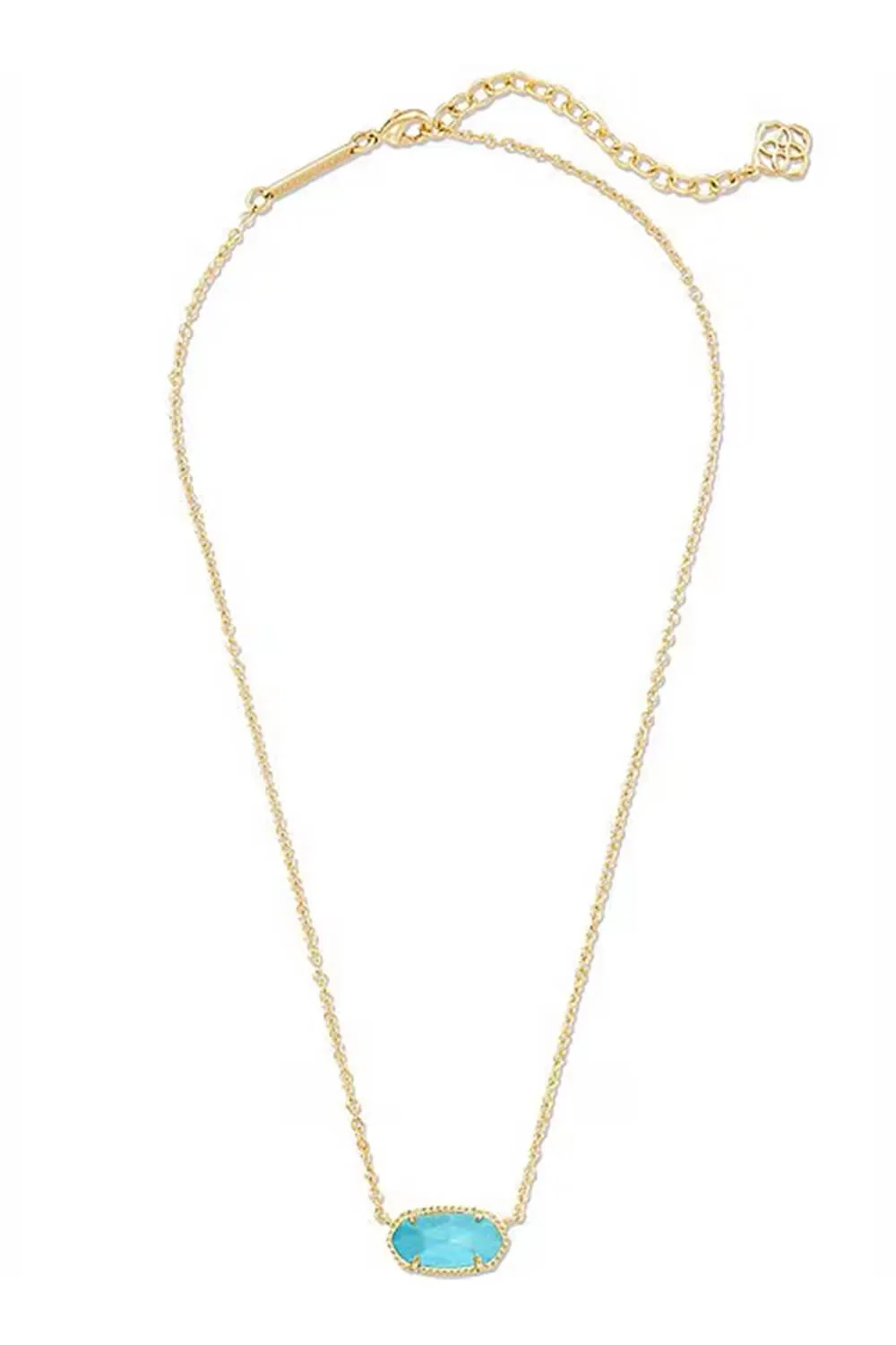 Kendra Scott Elisa Gold Pendant Necklace in Turquoise Magnesite | 4217709425