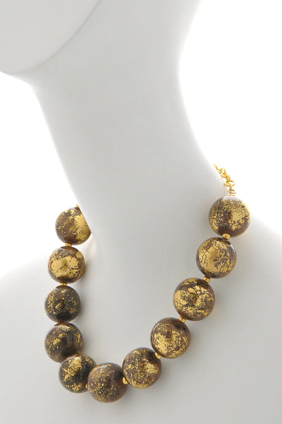 KENNETH JAY LANE BAROQUE Brown Beads Necklace