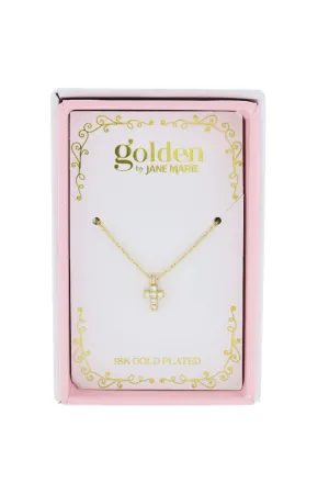 KIDS 18K Pave Cross Necklace