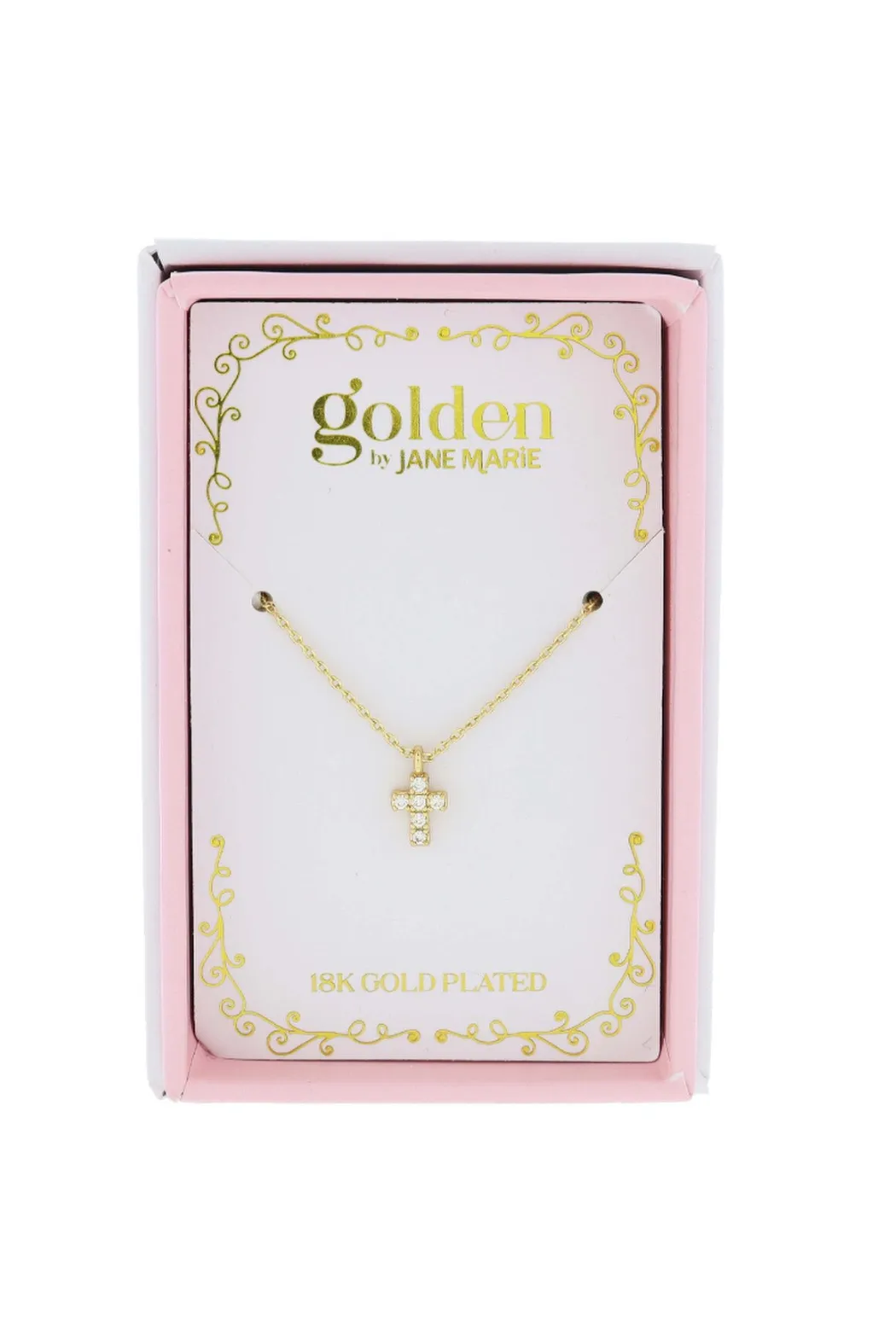 KIDS 18K Pave Cross Necklace