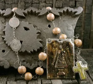 Kimmie Winter Wooden Rosary Necklace