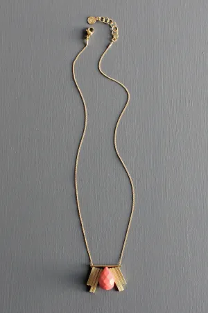 KYL117 coral Artdeco necklace
