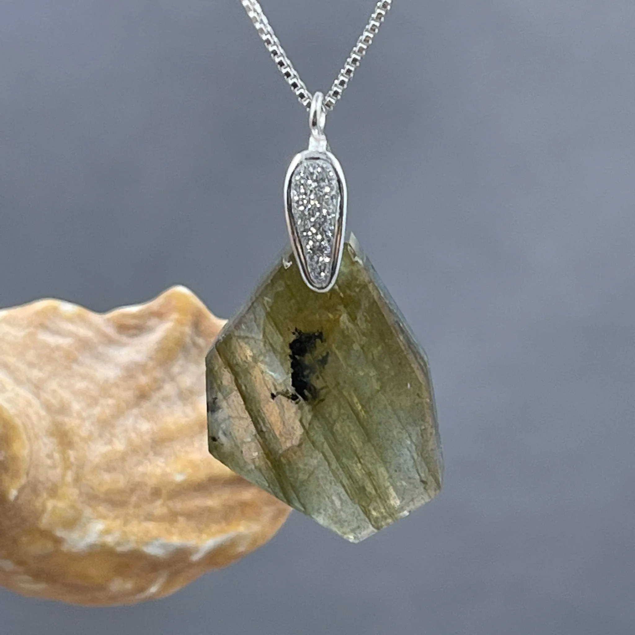 Labradorite Freeform Pendant - B