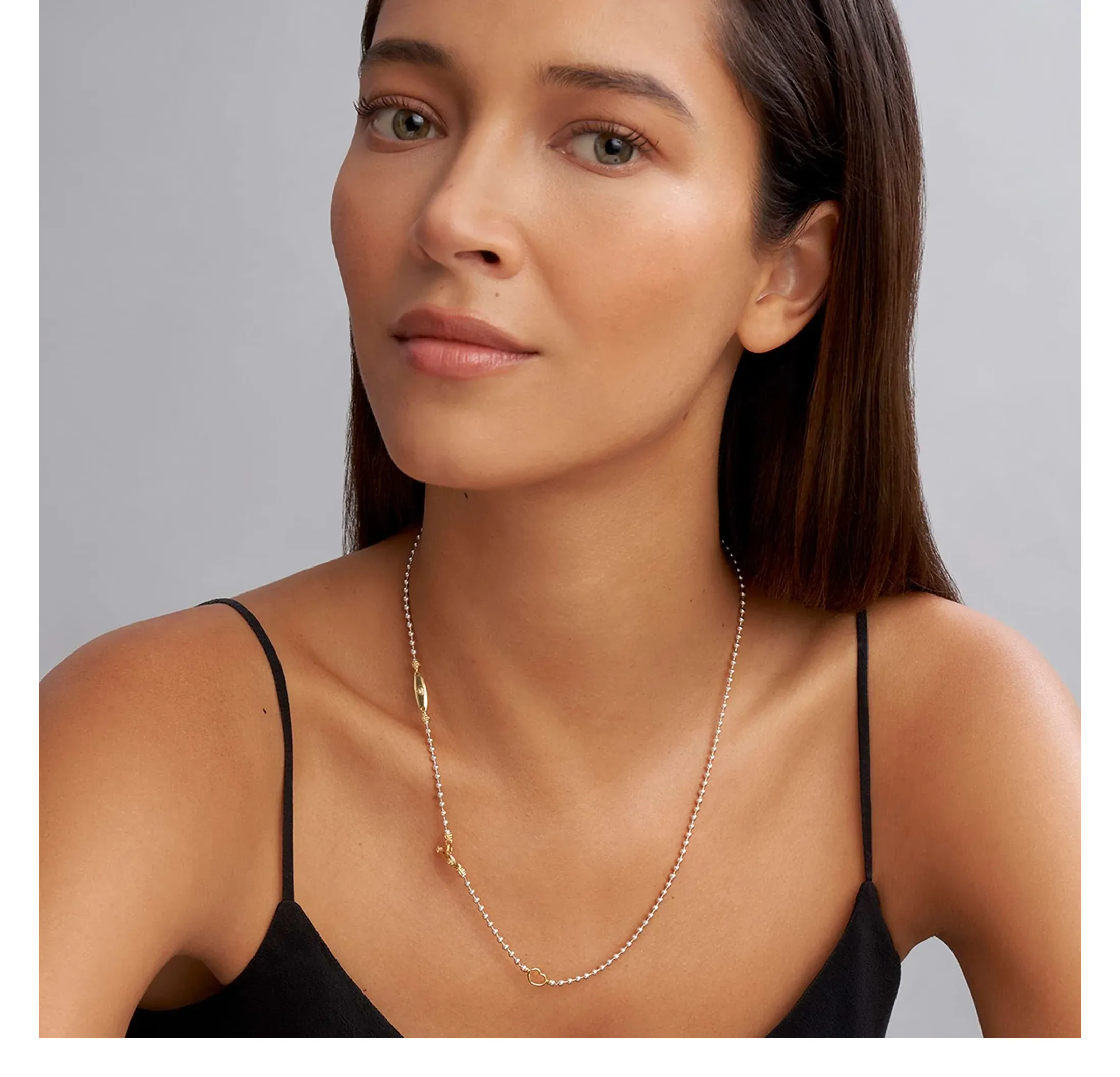 LAGOS Signature Caviar Two-Tone Beaded Toggle Necklace
