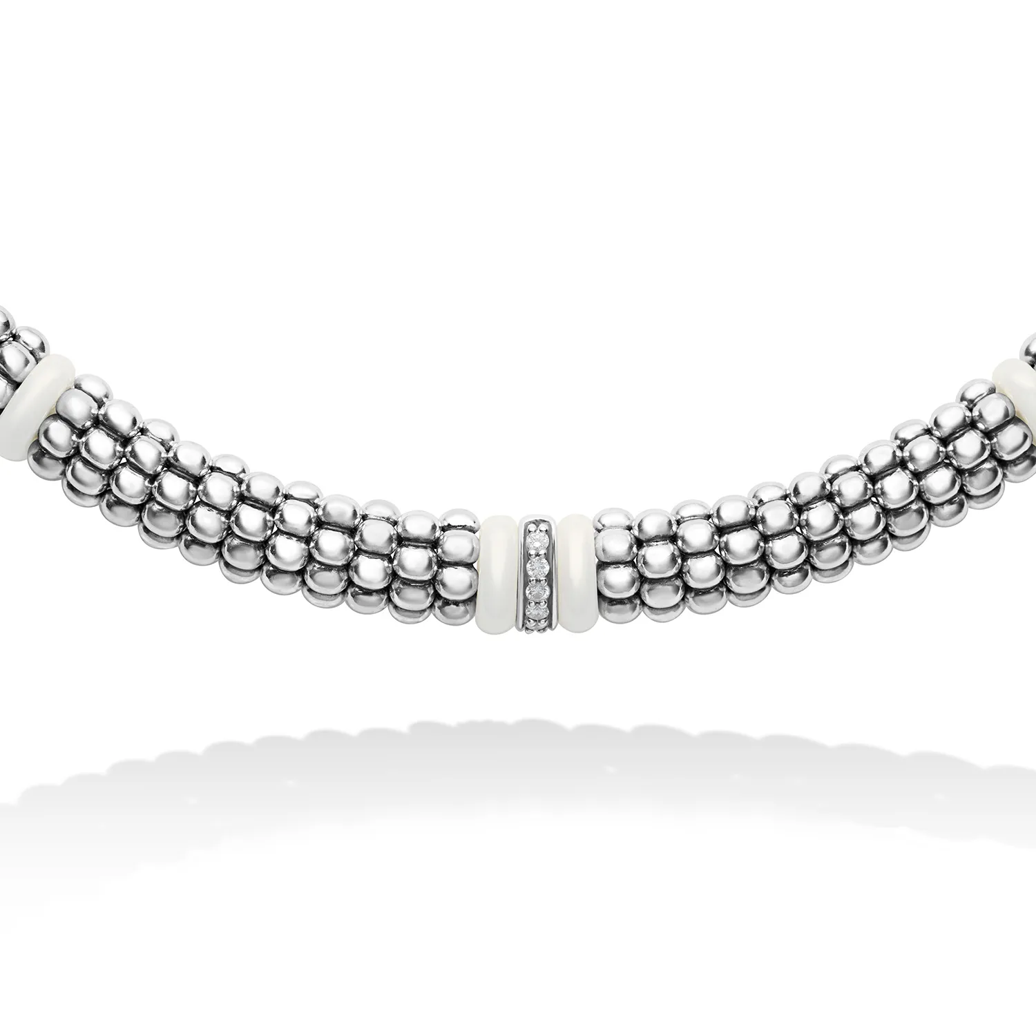 LAGOS White Caviar Single Station Diamond Caviar Necklace