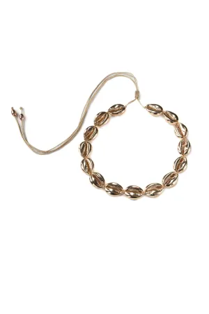 Large Puka Shell Necklace Rose Gold