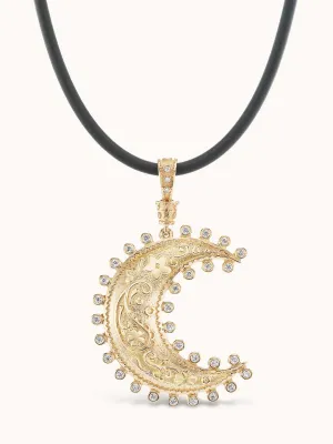Large Southwestern Moon Cord Necklace