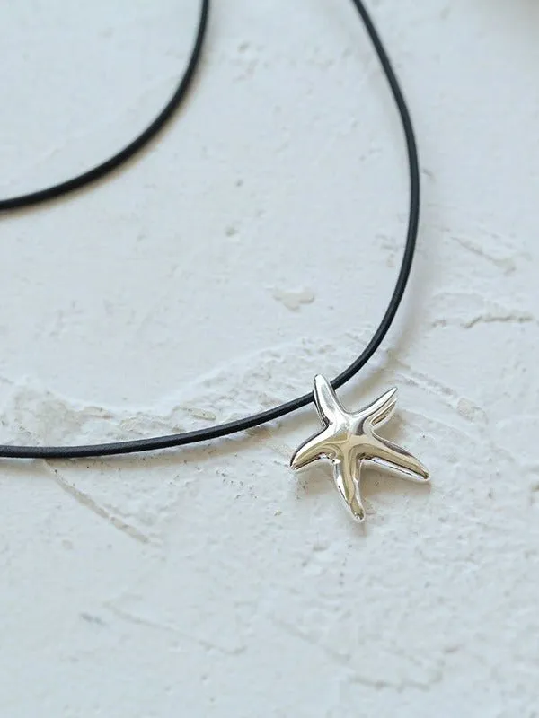 Leather Rope Love Heart Necklace