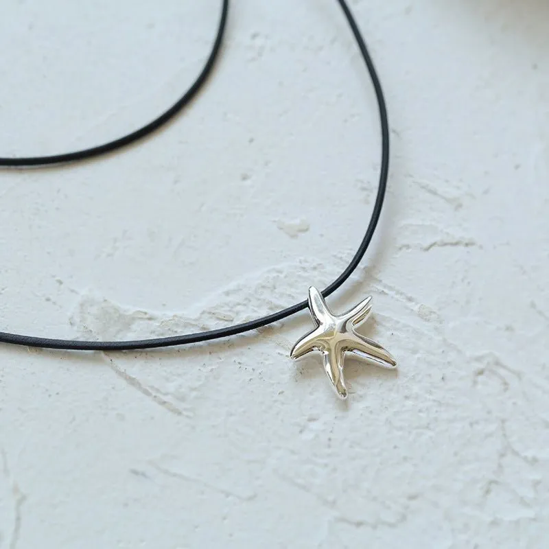 Leather Rope Love Heart Necklace