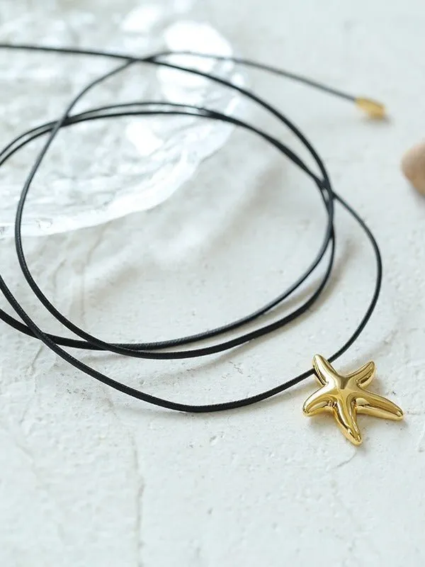 Leather Rope Love Heart Necklace
