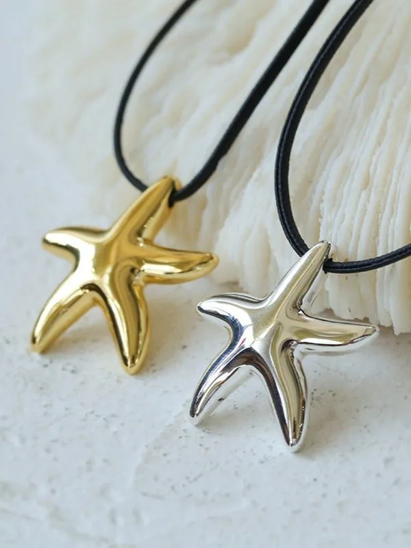 Leather Rope Love Heart Necklace