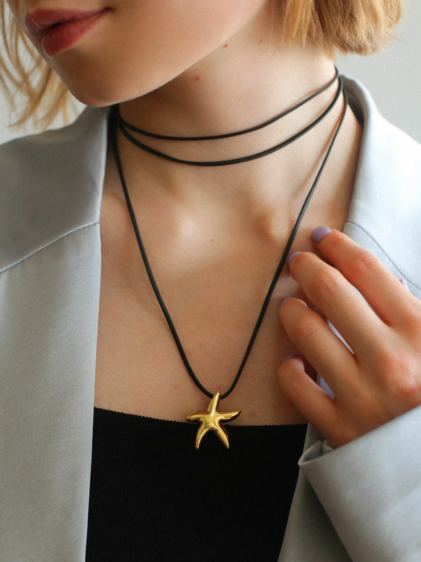 Leather Rope Love Heart Necklace