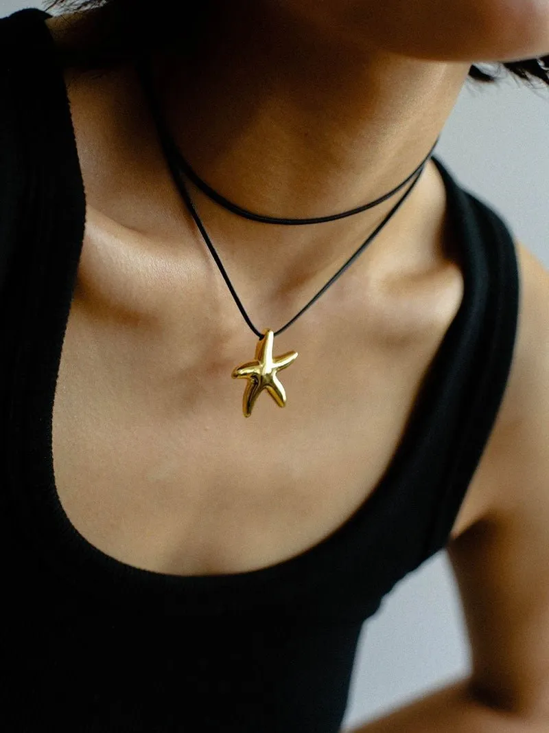 Leather Rope Love Heart Necklace