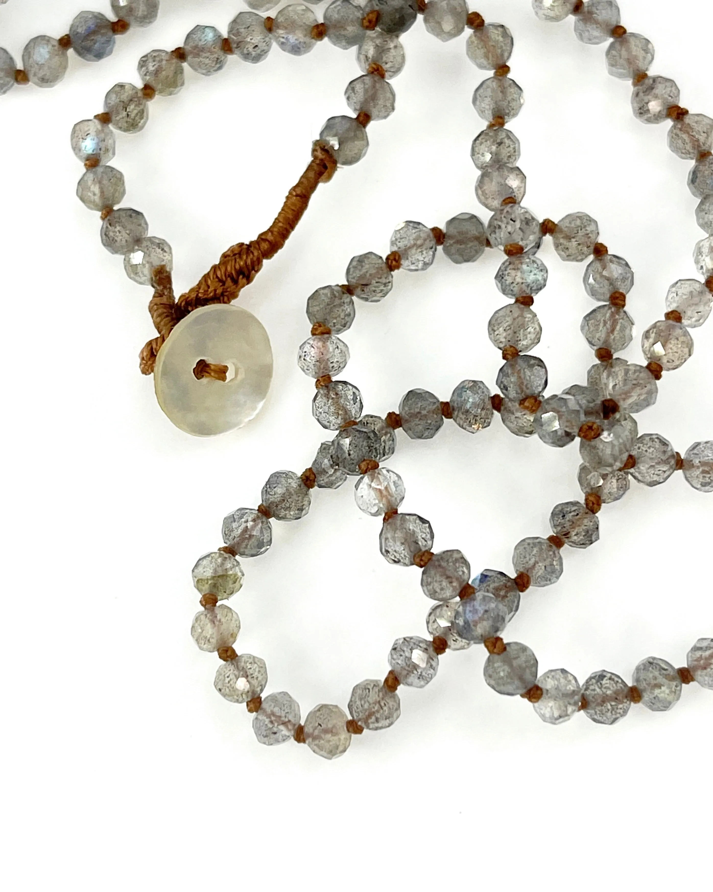 Lena Skadegard 30" Tiny Labradorite Beaded Necklace