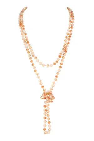 Light Brown Longline Hand Knotted Necklace - Pack of 6