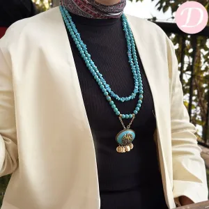 Lilian Turquoise Set - Gold Metal