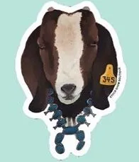 Livestock Wearing Turquoise Sticker Decals