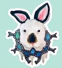 Livestock Wearing Turquoise Sticker Decals