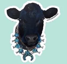 Livestock Wearing Turquoise Sticker Decals