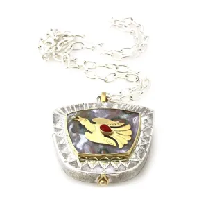 Locket with Water Bird Necklace